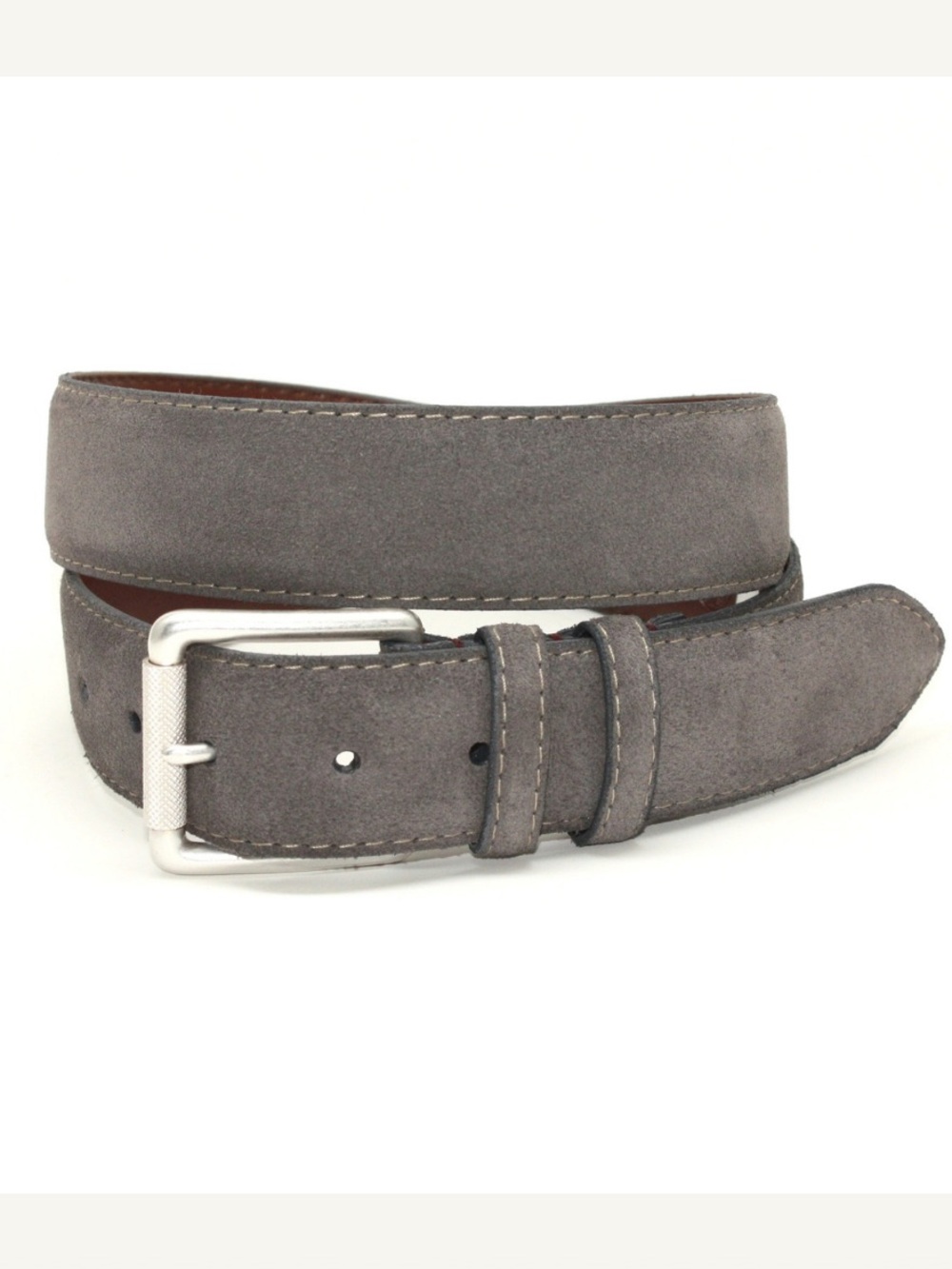 Torino Leather Company - European Sueded Calfskin Belt - Gray - size 42